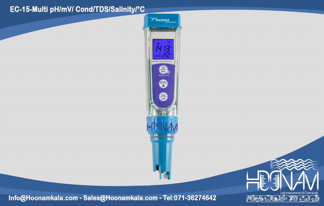 چکر با سنسور های قابل جایگزینی مدل  EC-15-Multi pH/mV/ Cond/TDS/Salinity/°C